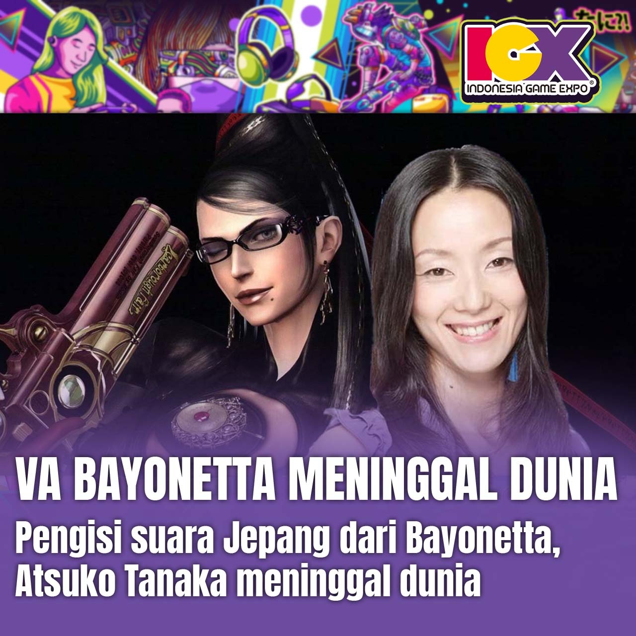 Pengisi Suara Bayonetta, Atsuko Tanaka Meninggal Dunia