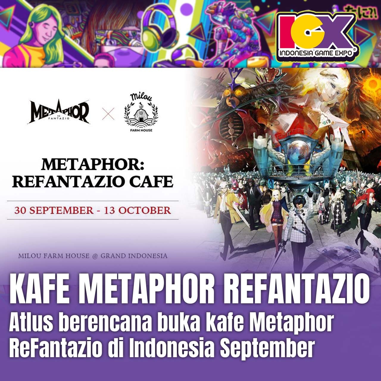 Atlus Berencana Buka Kafe Metaphor ReFantazio di Indonesia