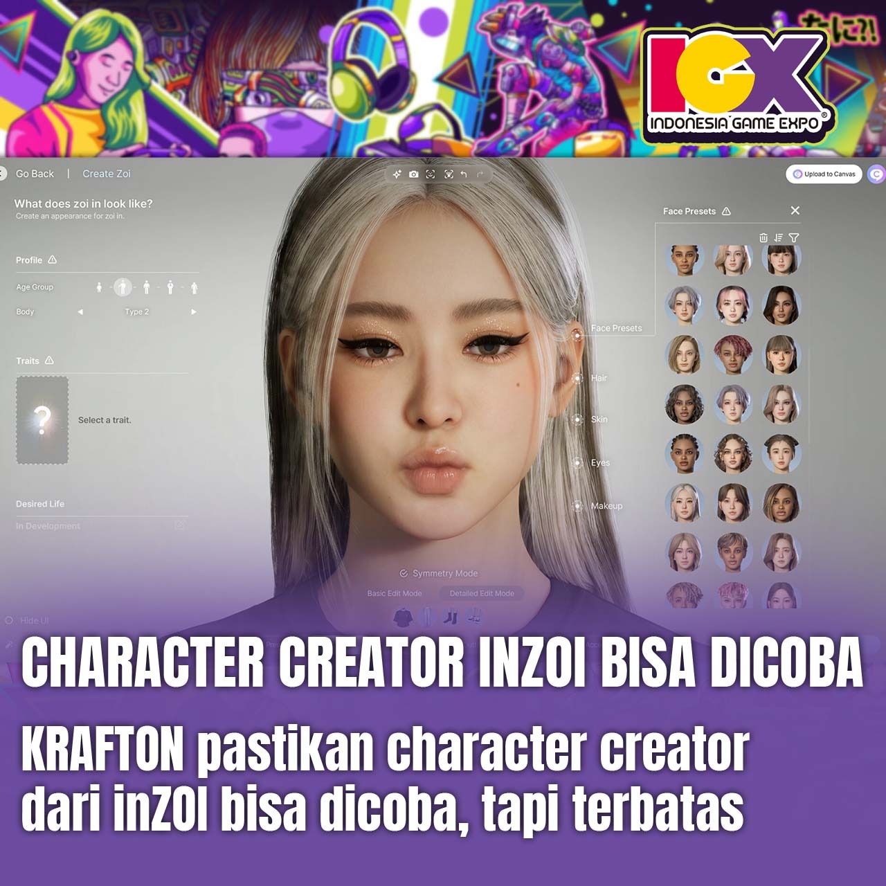 Character Creator di Game Inzoi Bakal Bisa Dicobain