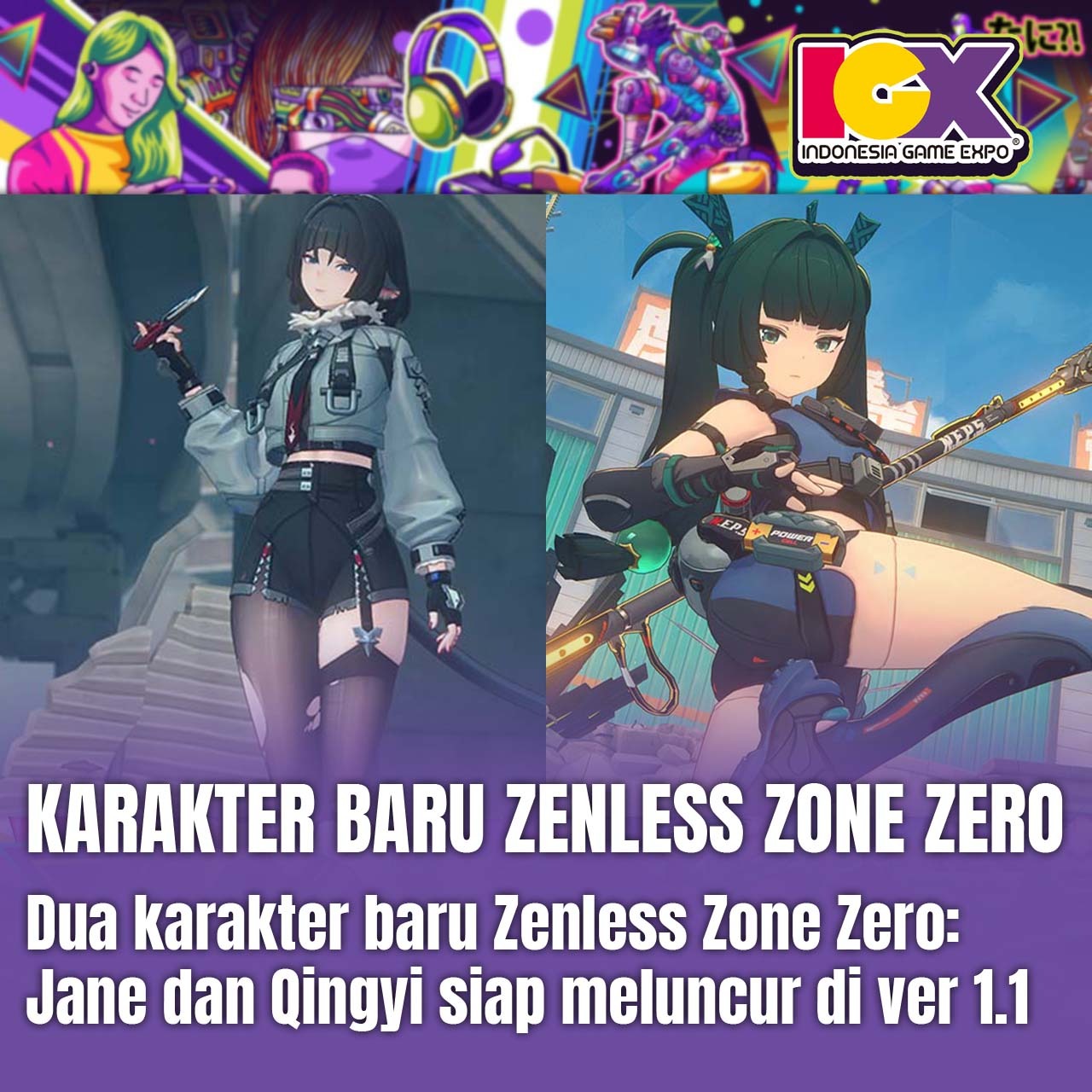 Dua Karakter Baru Zenless Zone Zero: Jane dan Qingyi Siap Meluncur di Versi 1.1